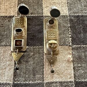 Vintage Tabra Geometric Sterling Silver Earrings
